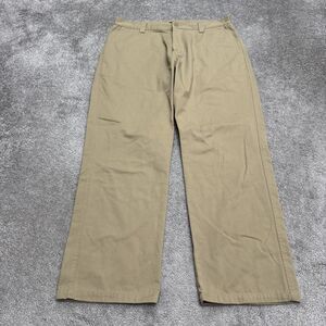 RVCA Dagger Chino Pants Mens 34x30 Khaki Brown Straight Leg Flat Front Skater